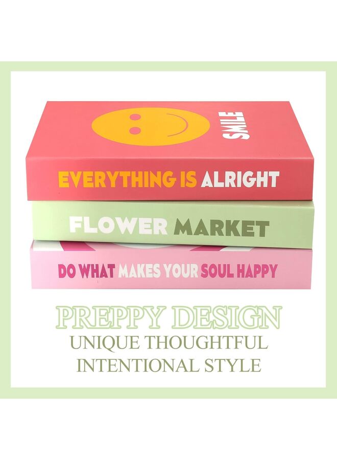 LAMAY 3 PCS Decorative Books, Faux Books for Decoration, Modern Fashion For Hardcover Home Decor, Fake Book Stacks Display for Bookshelf Living Room Decor Tabletop Props - Image 5